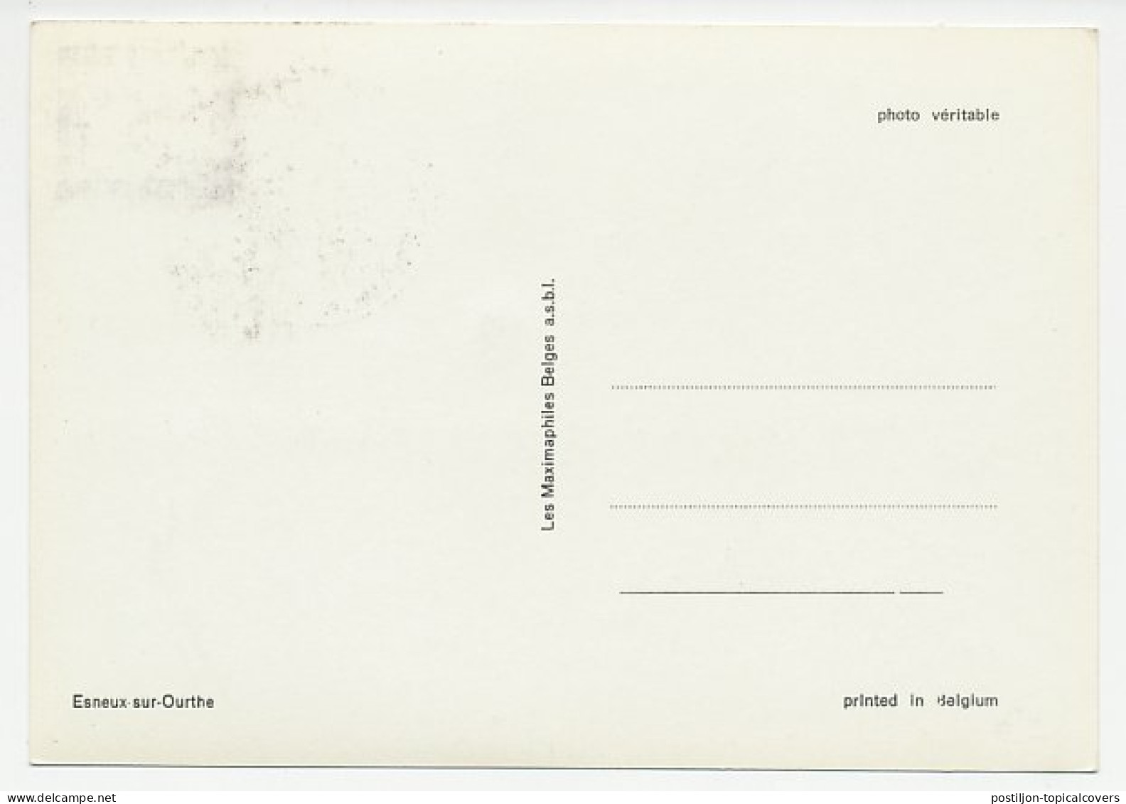 Maximum Card Belgium 1968 River - Ourthe - Esnaux - Non Classés