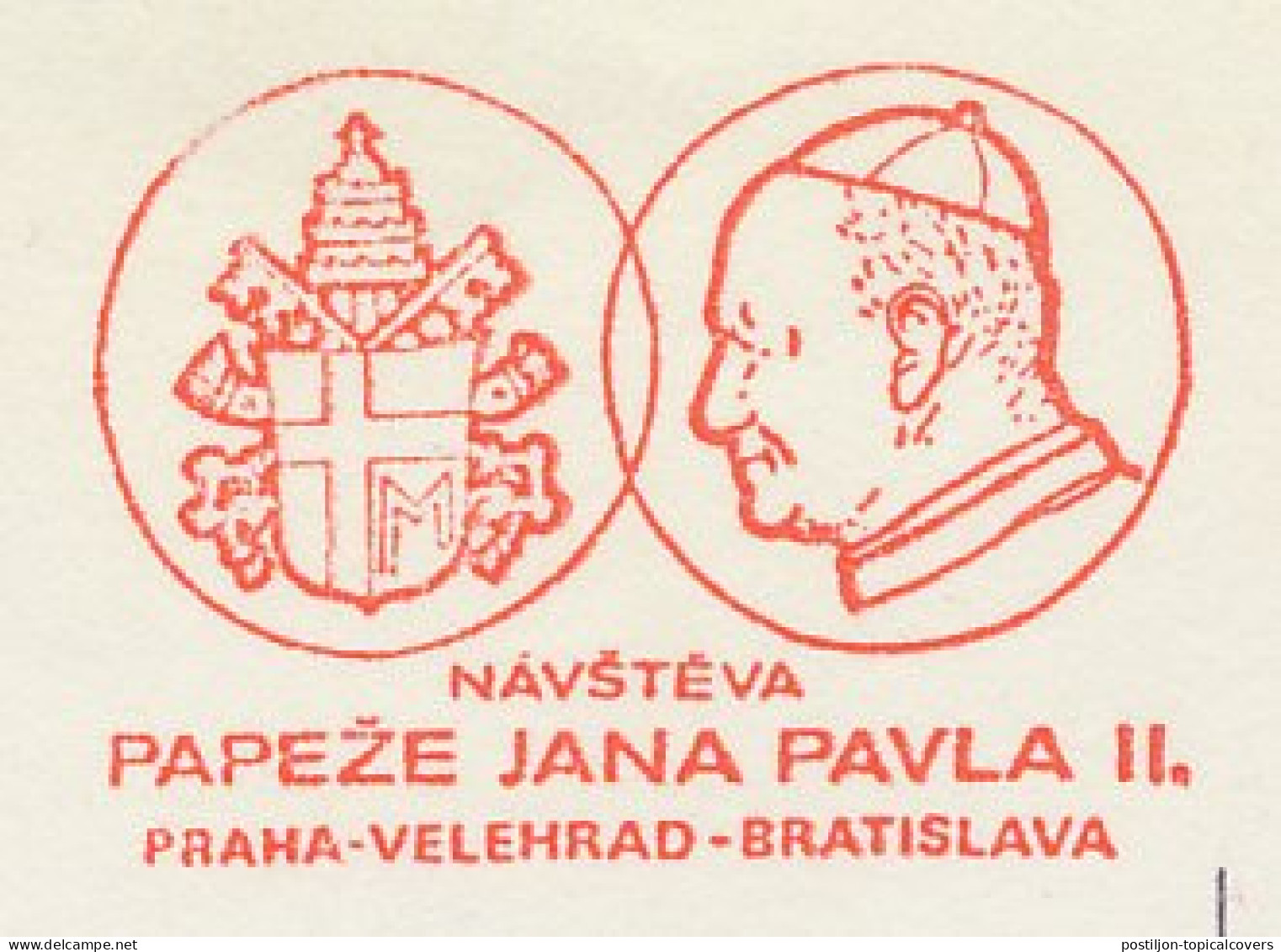 Proof / Specimen Meter Cover Czechoslovakia 1990 Pope John Paul II - Catholic - Altri & Non Classificati