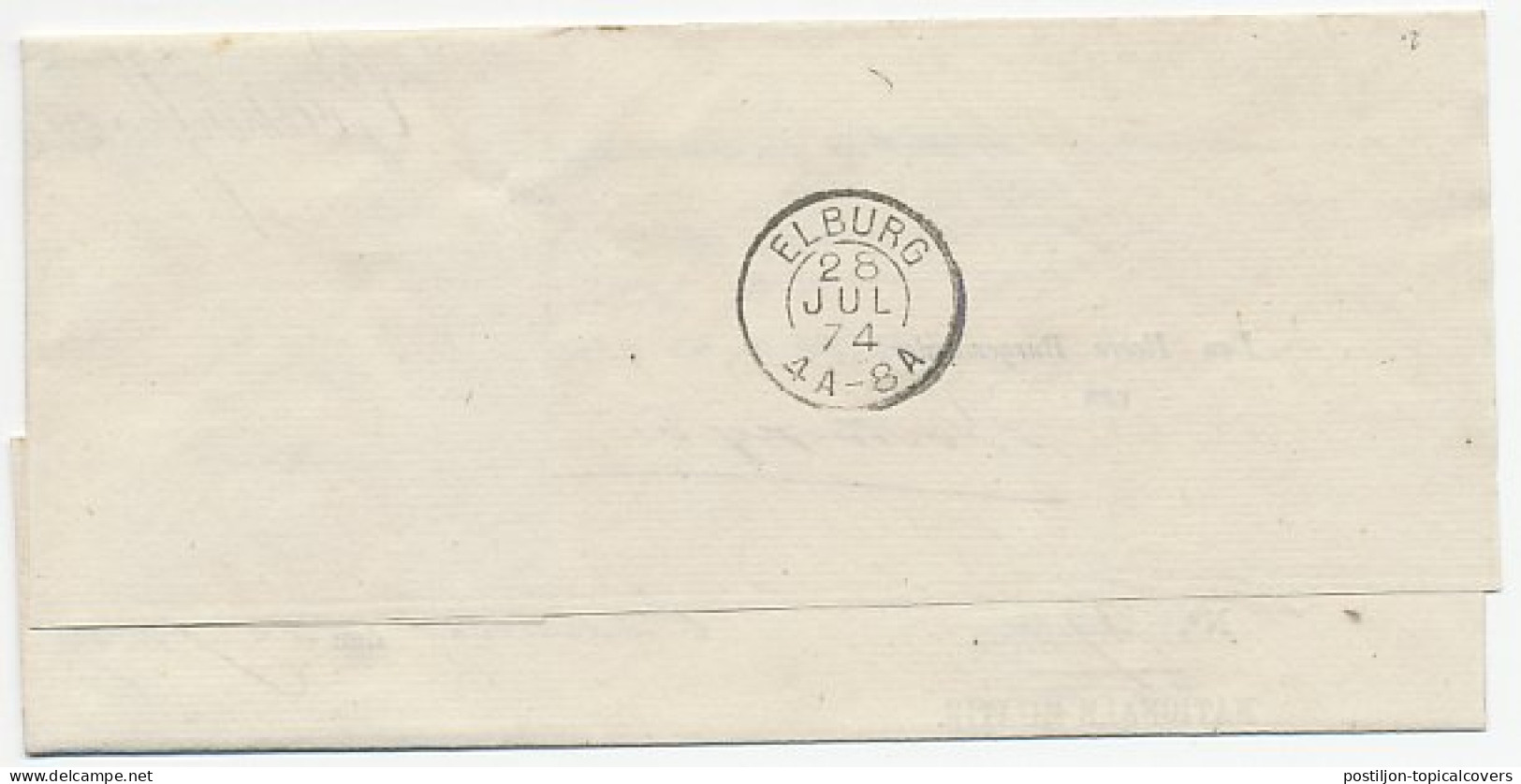 Naamstempel Oldebroek 1874 - Brieven En Documenten