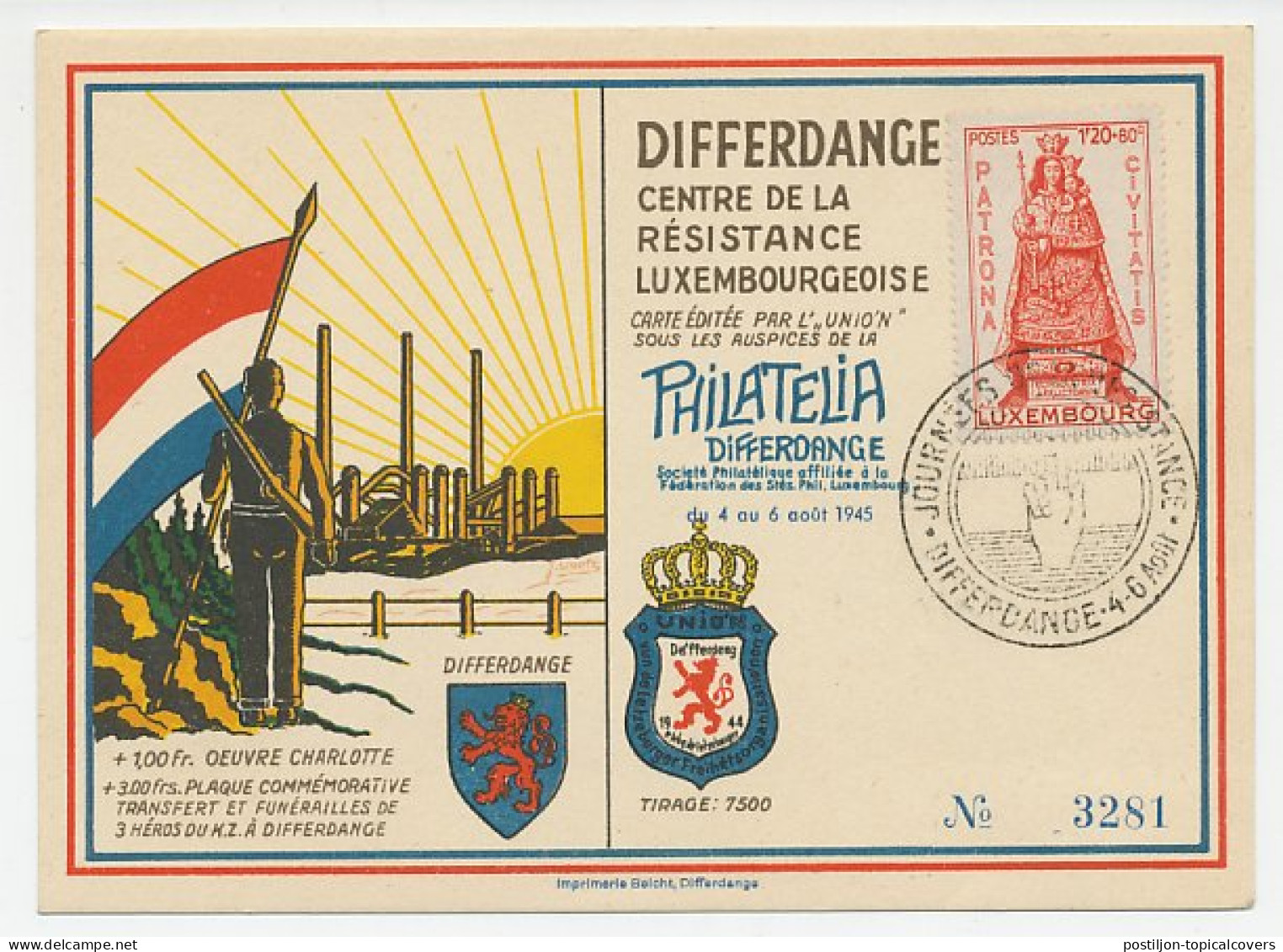Maximum Card Luxembourg 1945 Mdaonna Of Luxembourg - Madonna And Child - Altri & Non Classificati