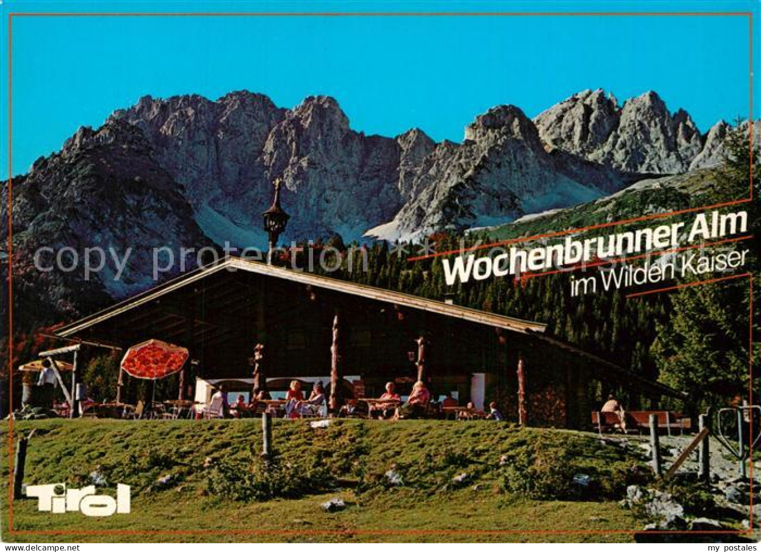 73219135 Ellmau Tirol Wochenbrunner Alm Mit Ellmauer Halt Wilder Kaiser Kaiserge - Altri & Non Classificati