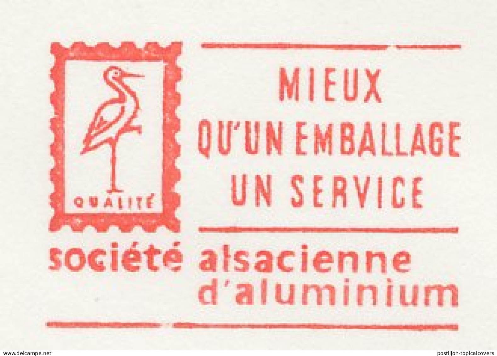 Meter Cut France 1985 Bird - Stork  - Other & Unclassified