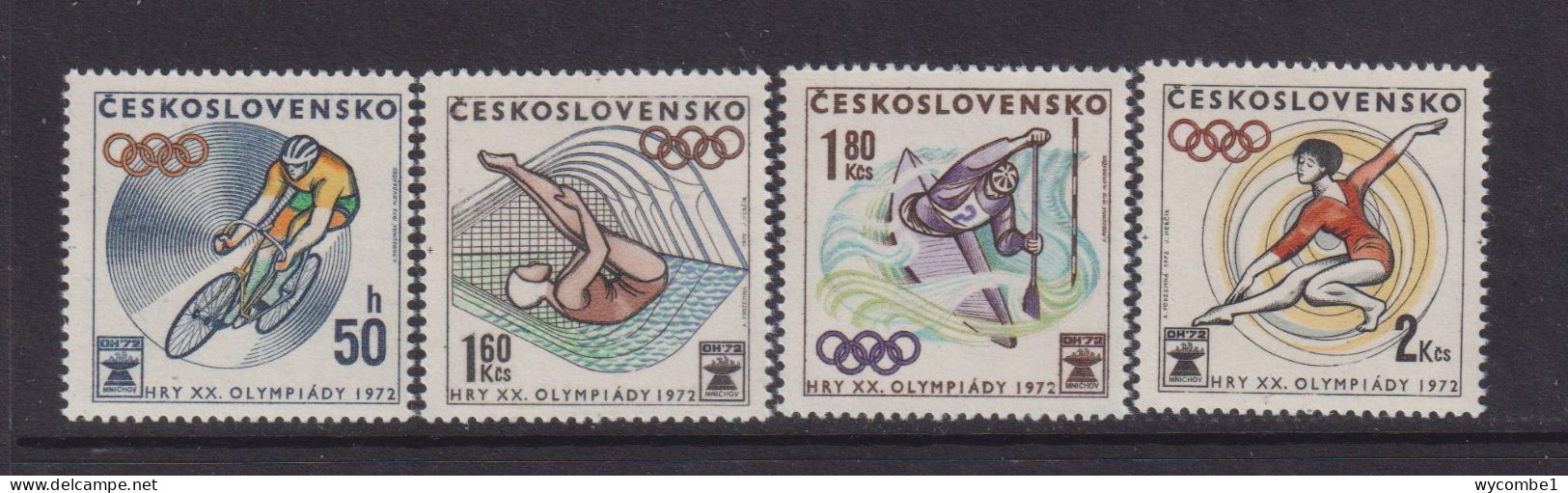CZECHOSLOVAKIA  - 1972 Olympic Games Set Never Hinged Mint - Unused Stamps