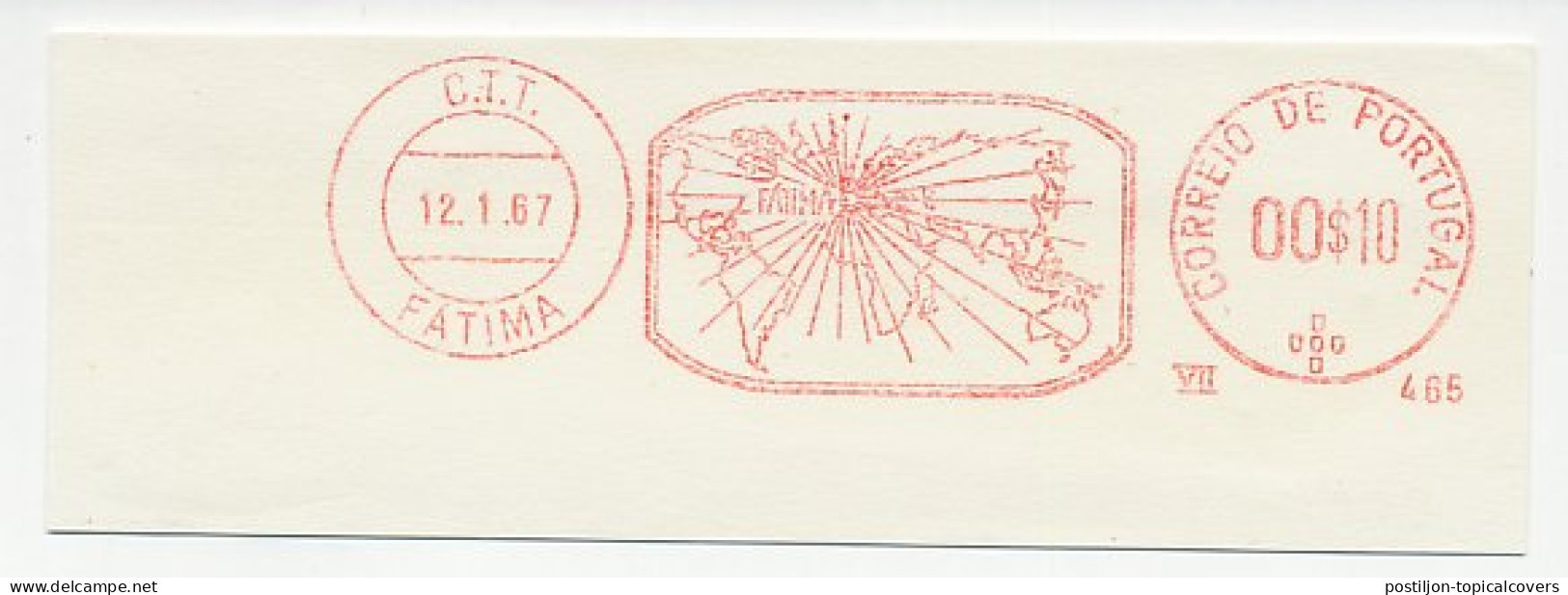 Meter Cut Portugal 1967 Map - Geography