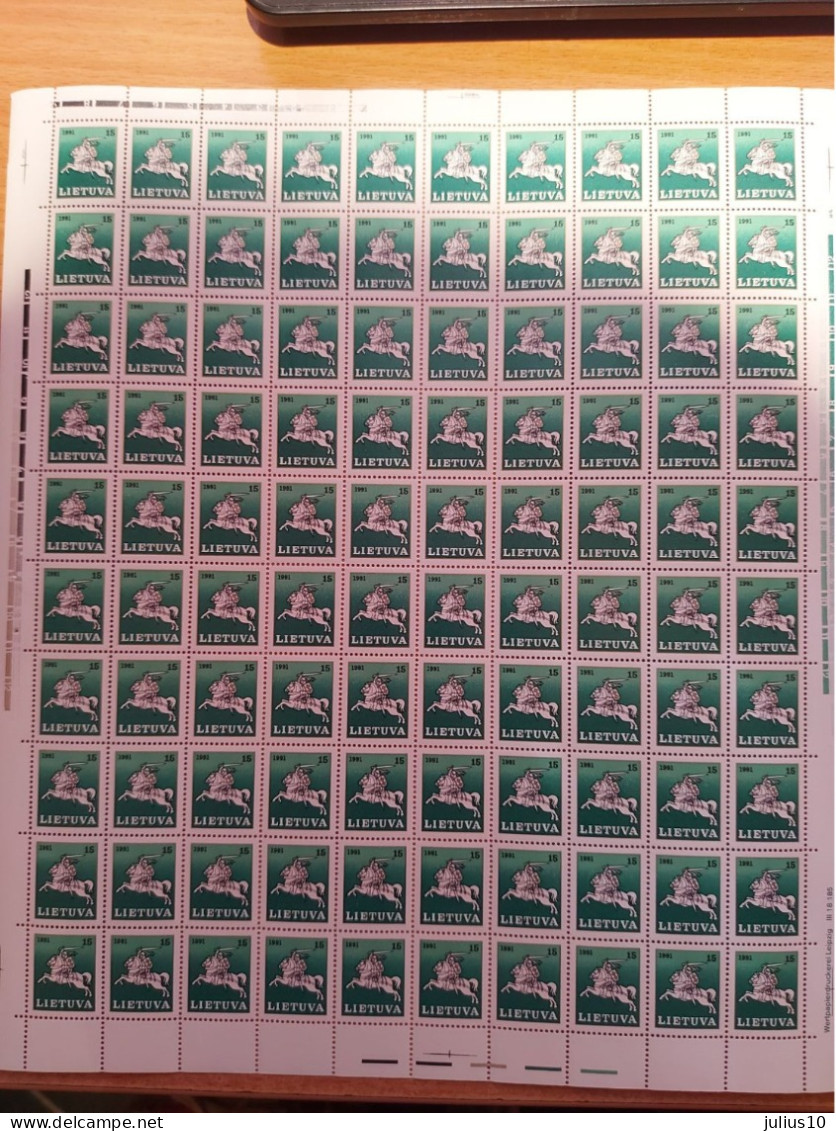 LITHUANIA 1991 State Coat Of Arms Sheet MNH(**) Mi 473 - Lithuania