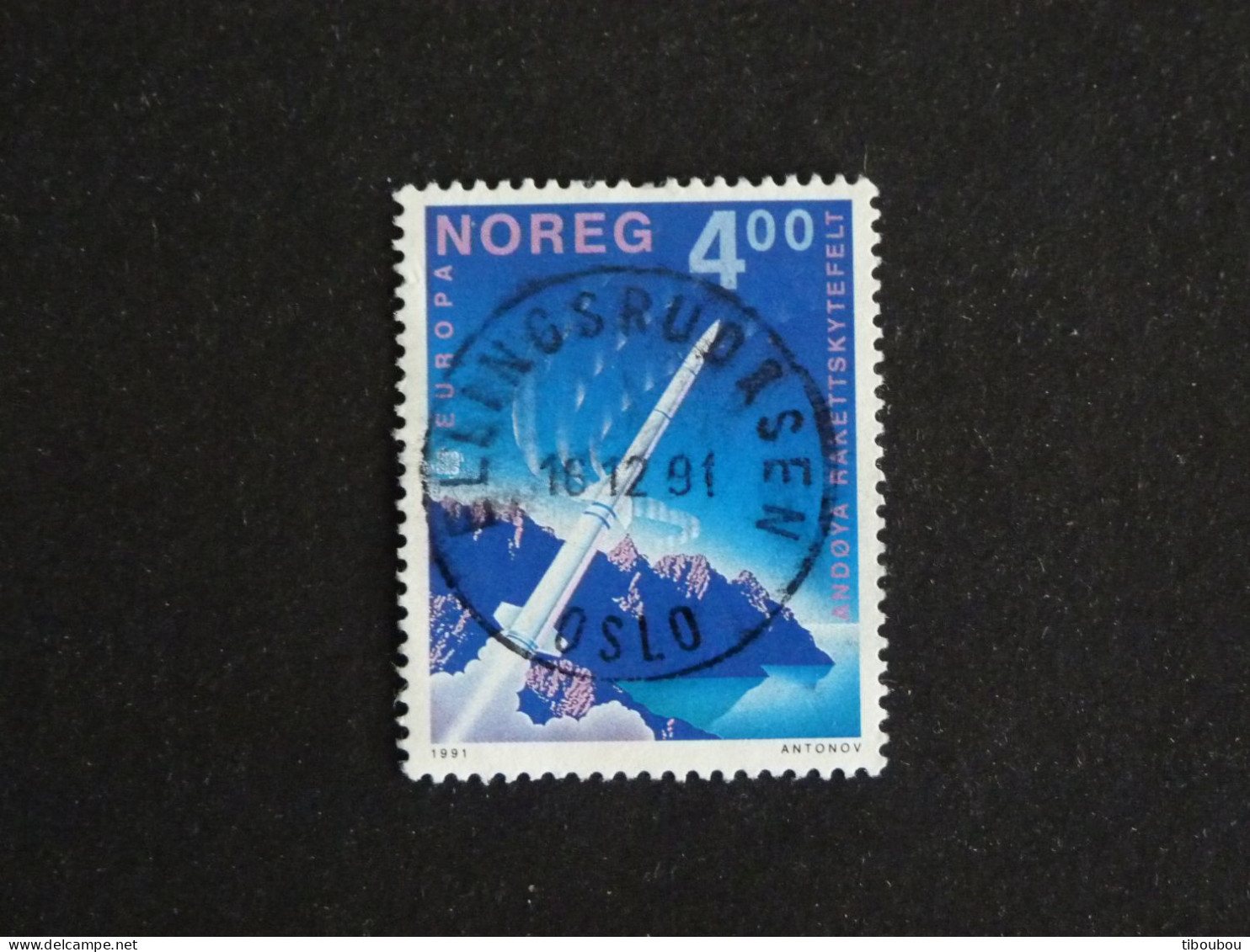 NORVEGE NORWAY NORGE NOREG YT 1020 OBLITERE - EUROPA BASE LANCEMENT ANDÖYA FUSEE - Oblitérés