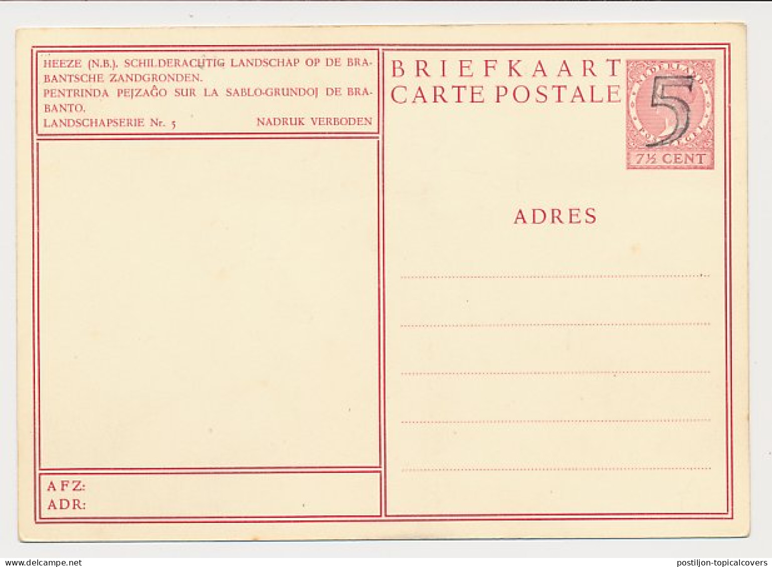 Briefkaart G. 287 E - Material Postal