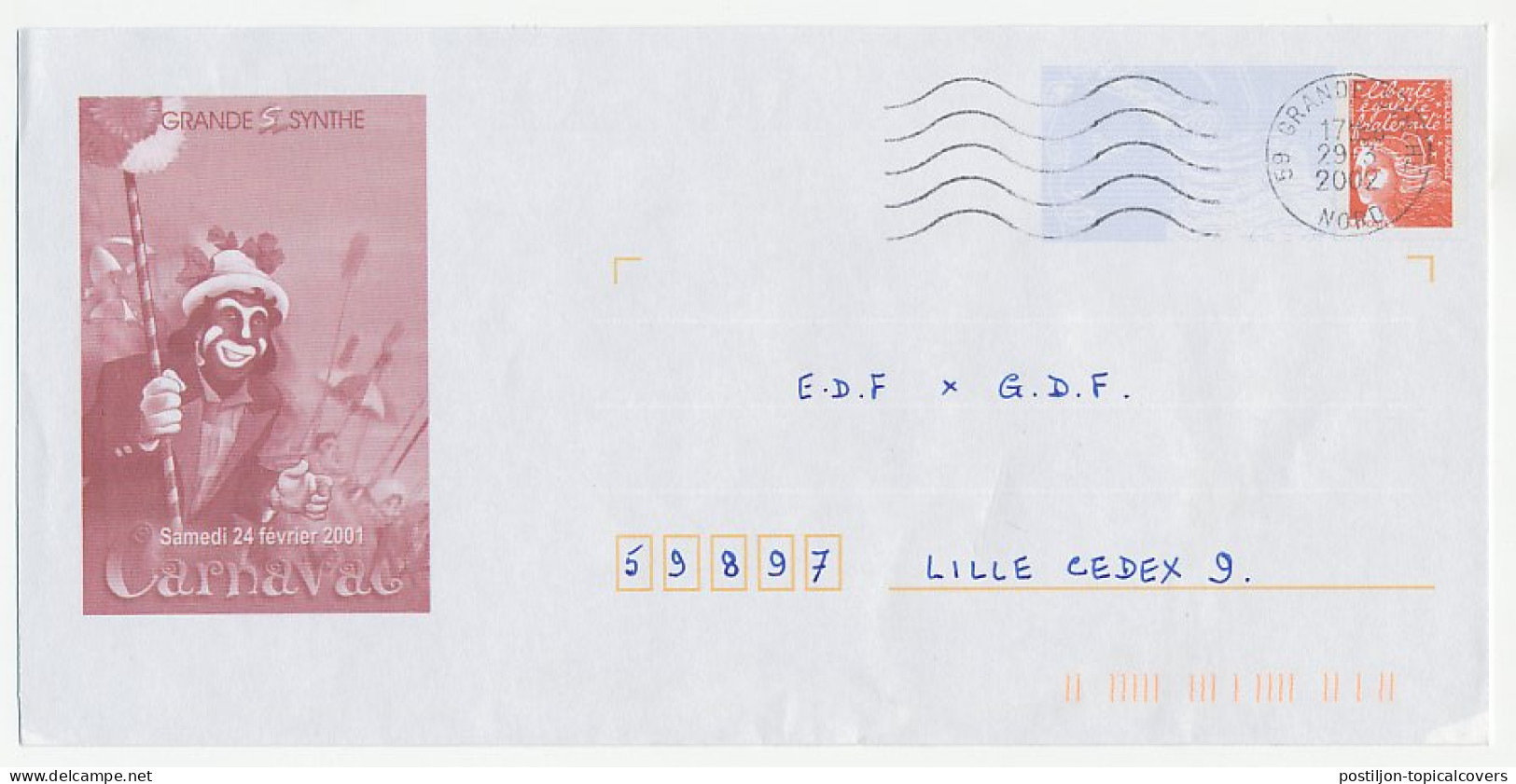 Postal Stationery / PAP France 2002 Carnival - Clown - Carnival