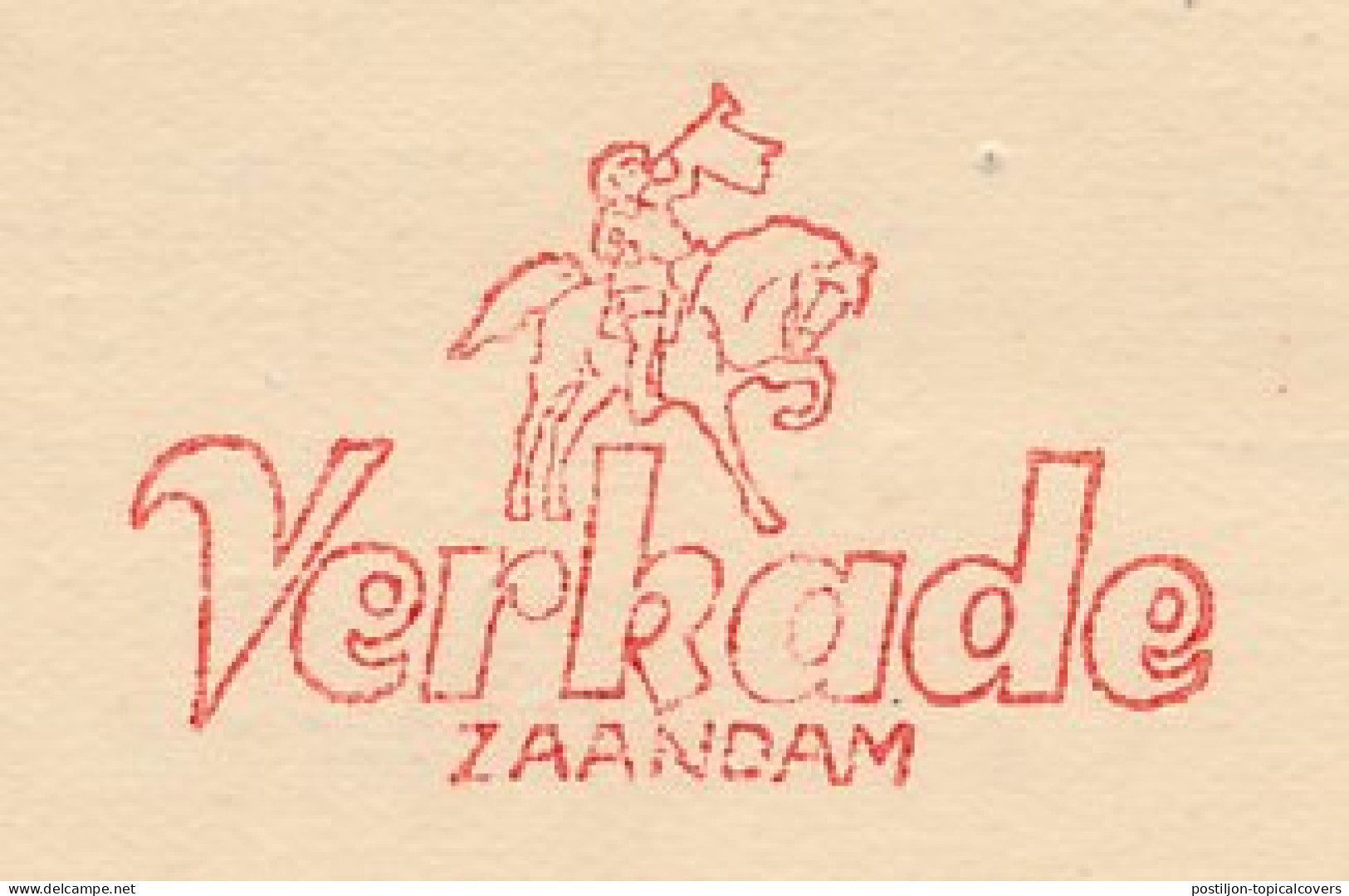 Meter Card Netherlands 1933 Horse - Herald - Verkade - Zaandam  - Hippisme