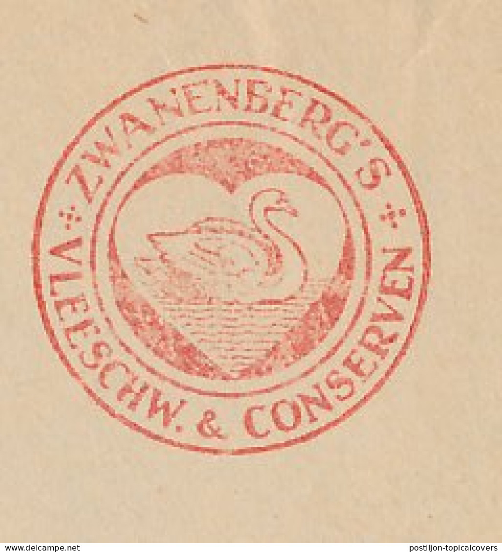 Meter Cover Netherlands 1936 Bird - Swan - Autres & Non Classés