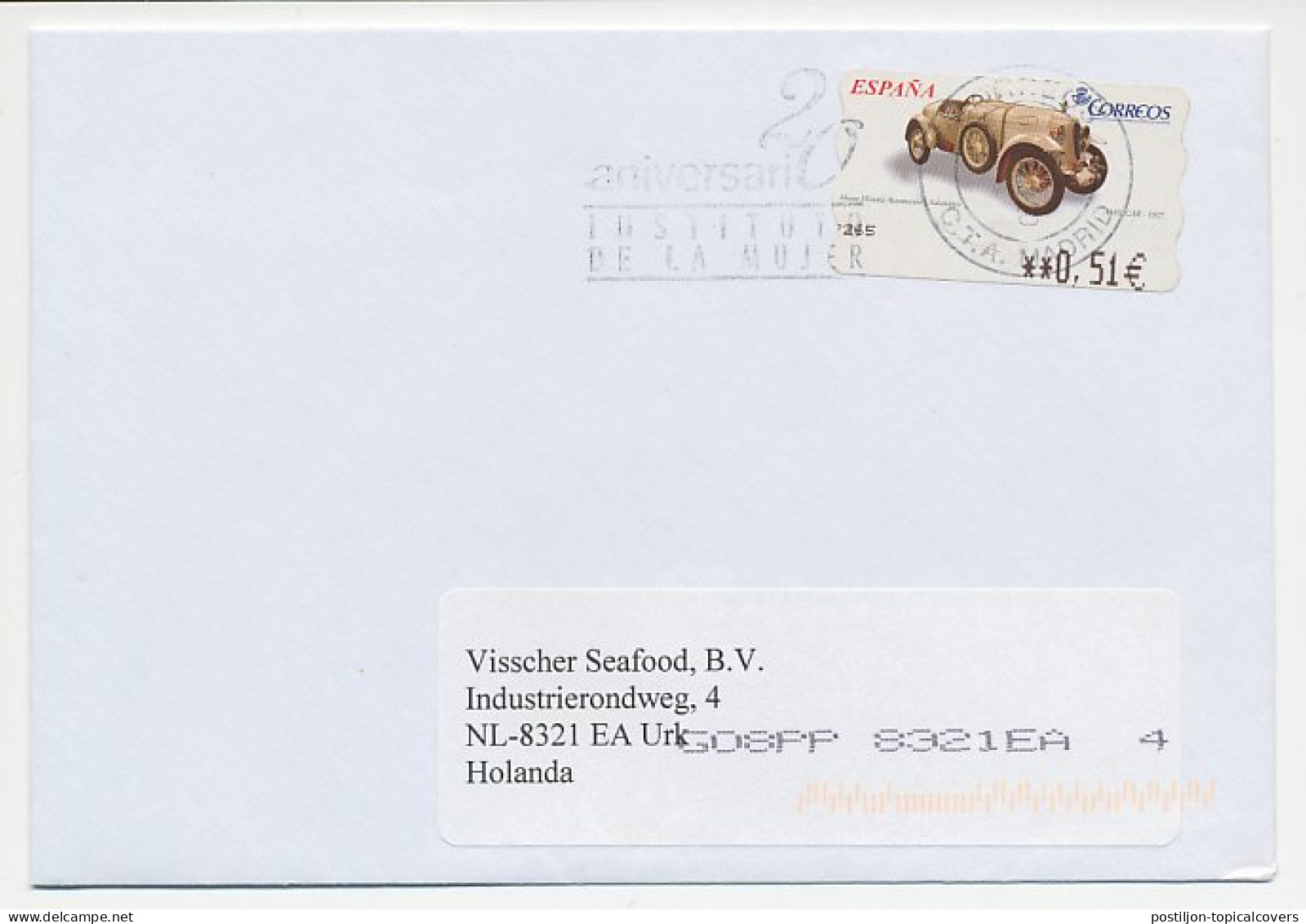 Cover / ATM Stamp Spain 2003 Car - Oldtimer - Amilcar - Auto's
