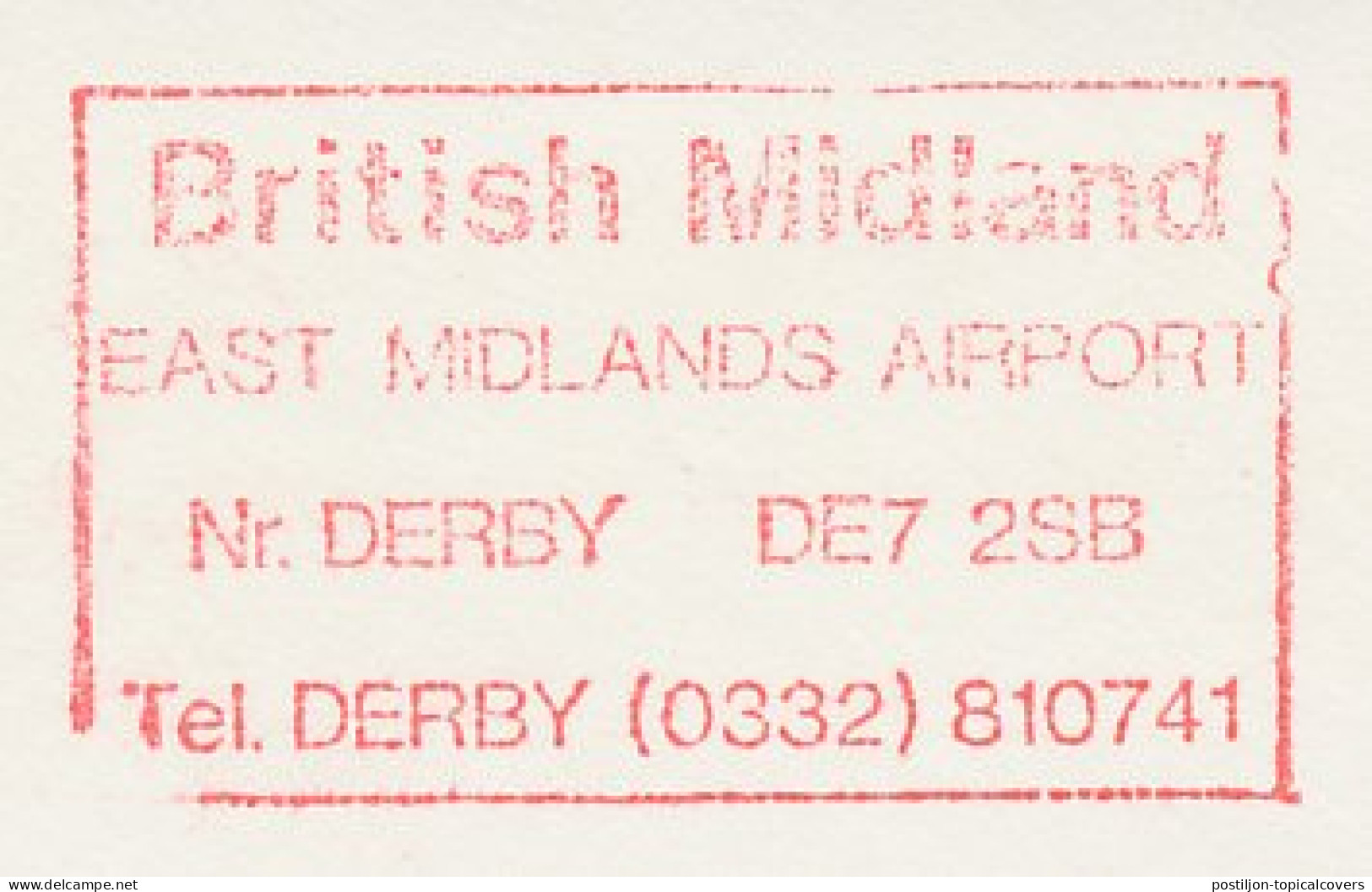 Meter Cut GB / UK 1982 British Midland - East Midland Airport - Flugzeuge