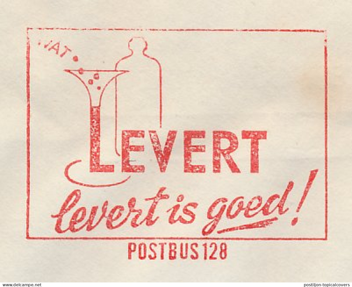 Meter Cover Netherlands 1965 Alcohol - Wine - Liquor - Wein & Alkohol