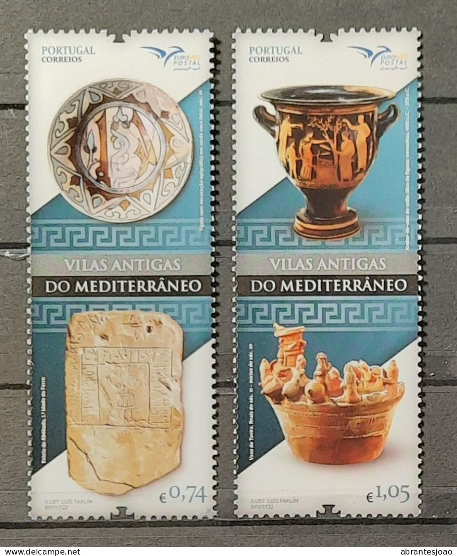 2022 - Portugal - MNH - EUROMED POSTAL - Antique Cities Of Mediterranean - 2 Stamps - Ongebruikt