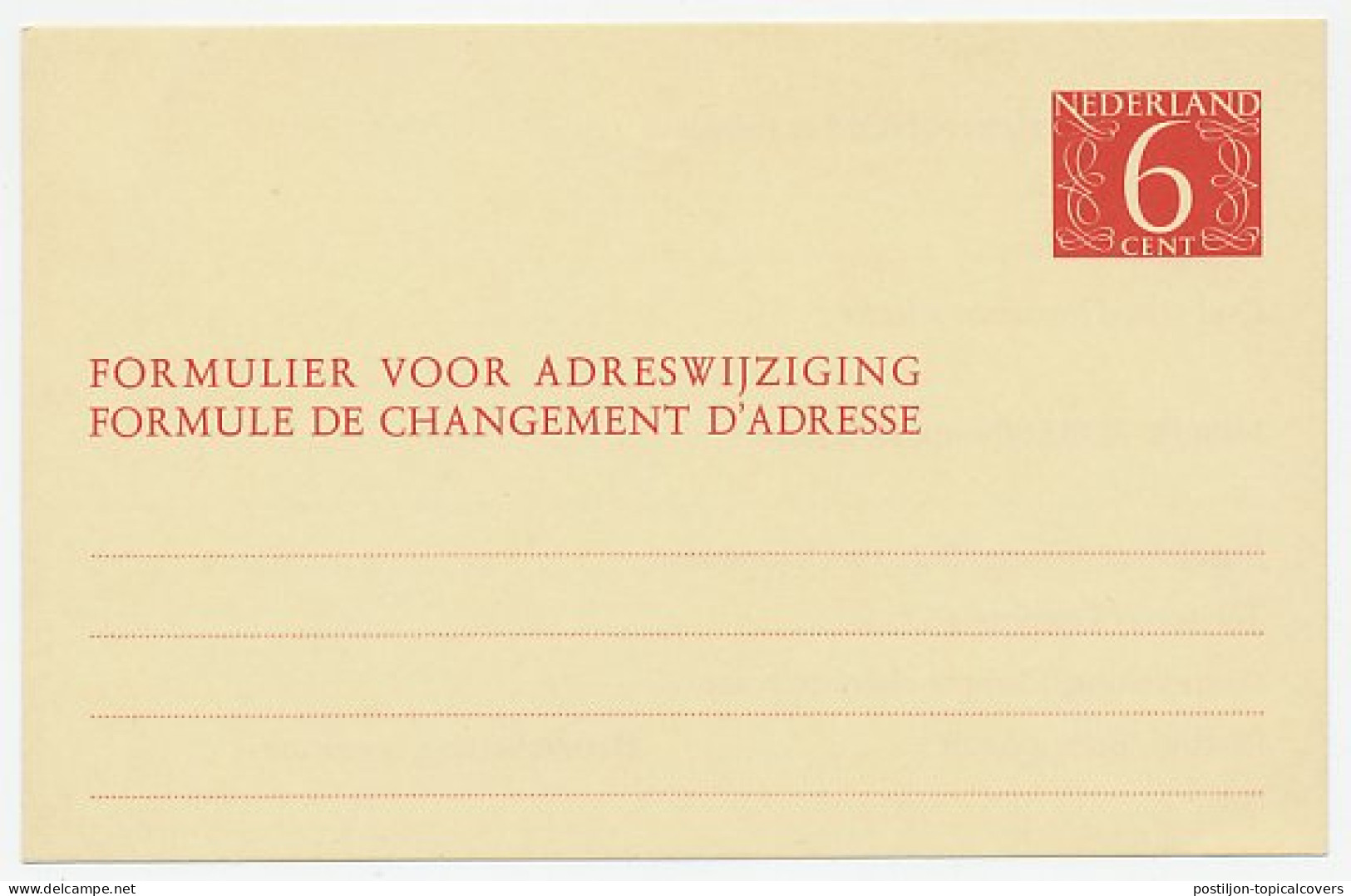 Verhuiskaart G. 27 - Material Postal
