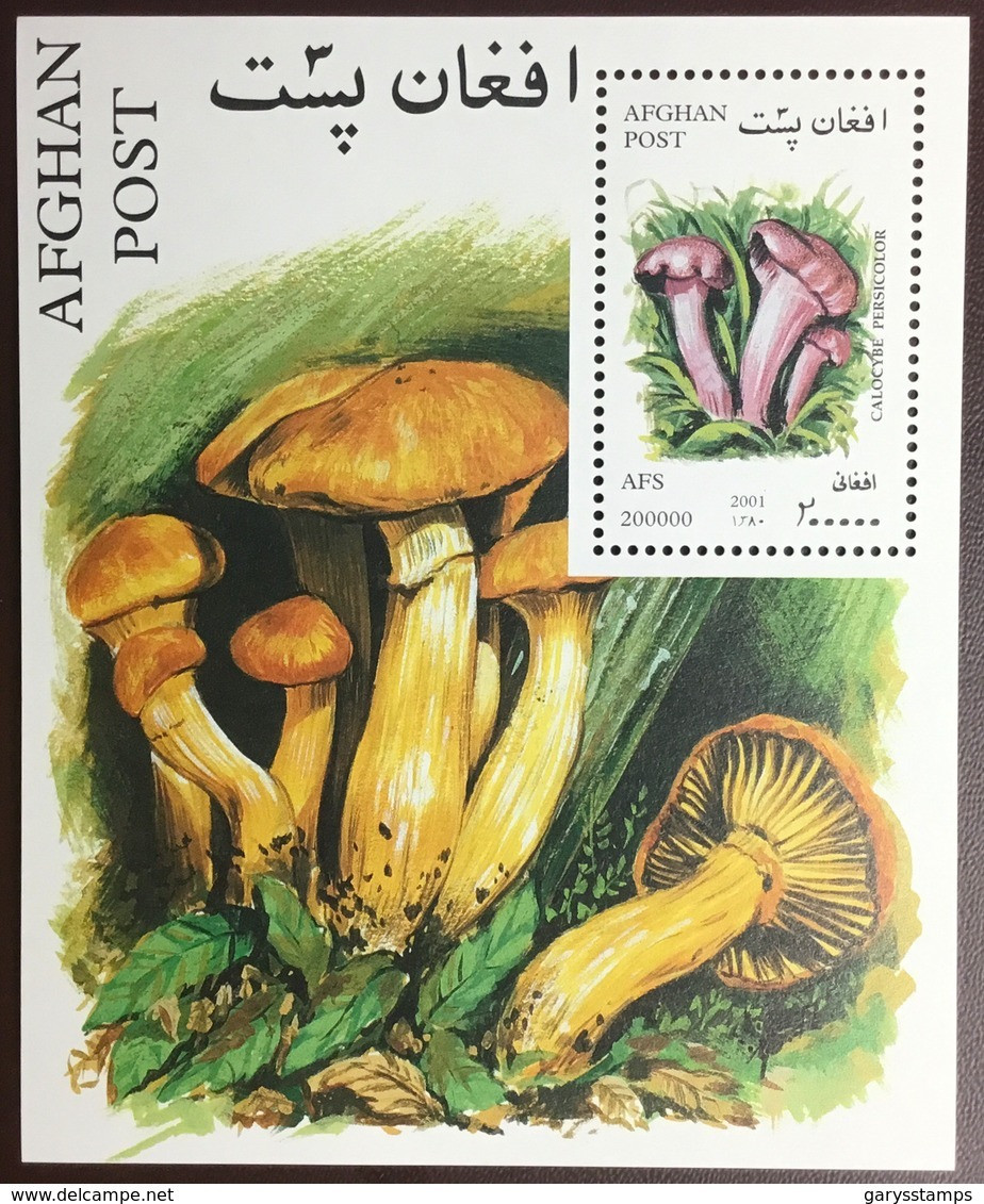 Afghanistan 2001 Mushrooms Minisheet MNH - Champignons