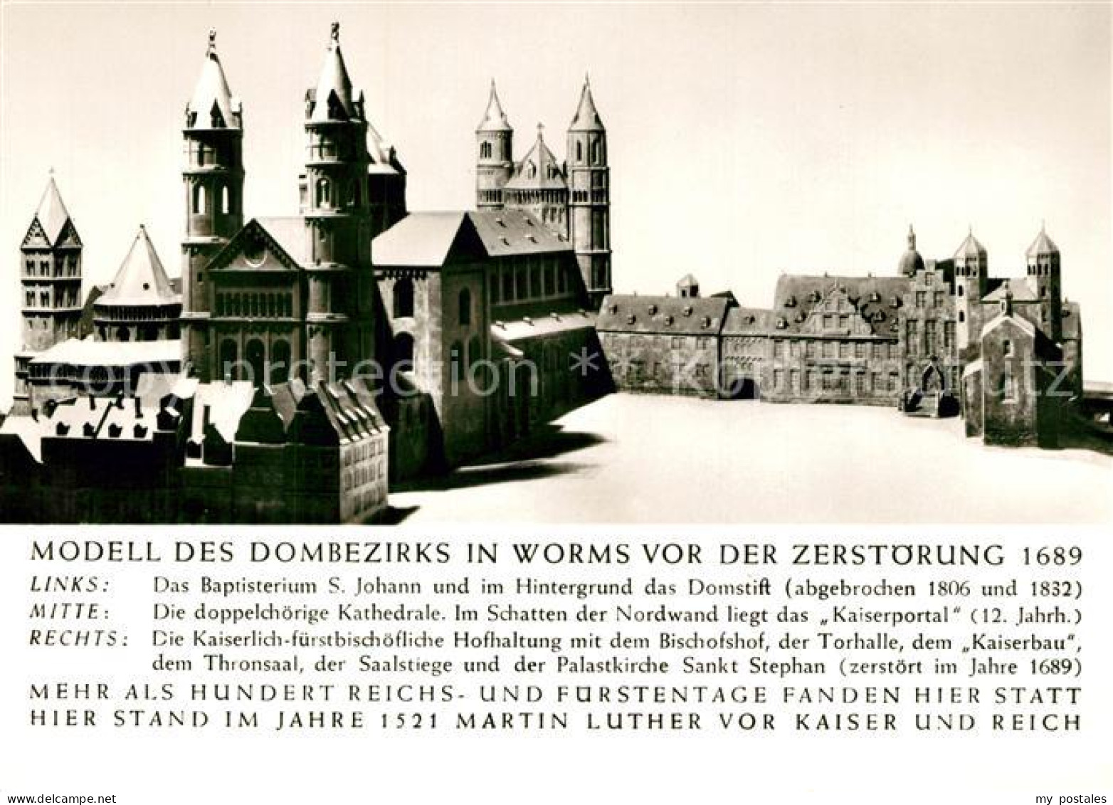 73217834 Worms Rhein Modell Dombezirk Vor Der  Zerstoerung 1689 Worms Rhein - Worms