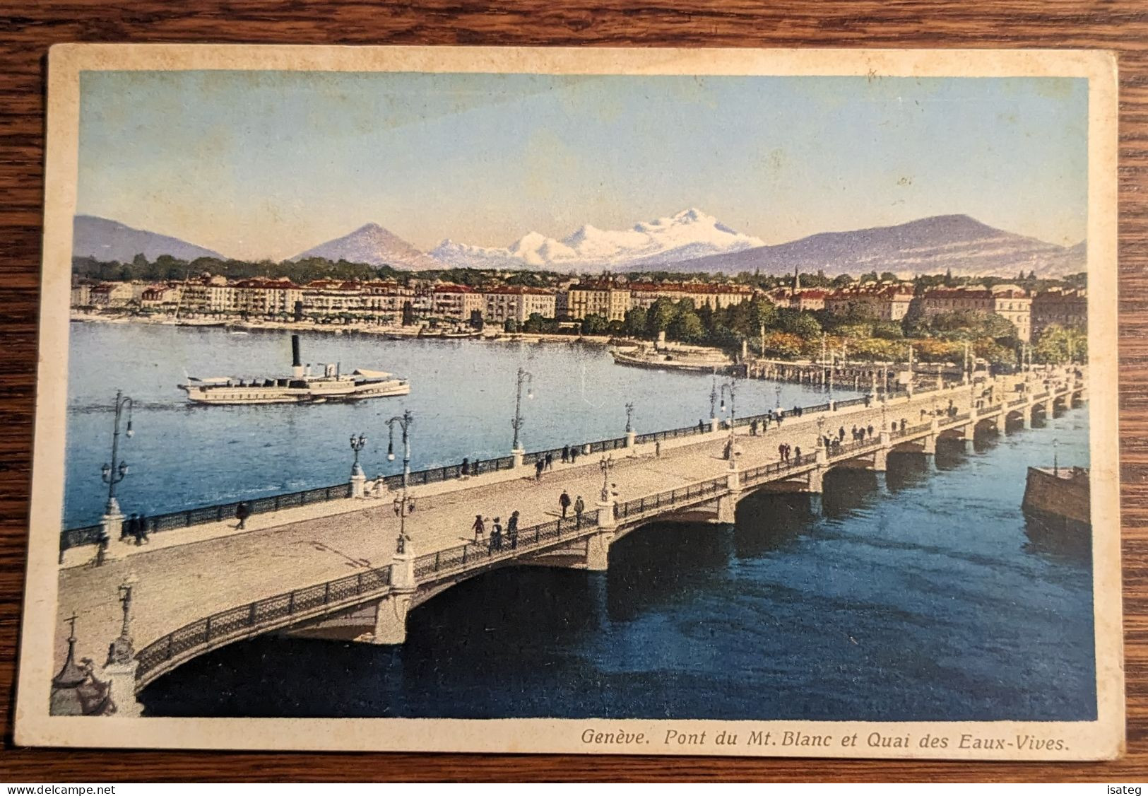 Carte Postale Ancienne Colorisée : Genève : Pont Du Mt. Blanc Et Quai Des Eaux Vives - Ohne Zuordnung