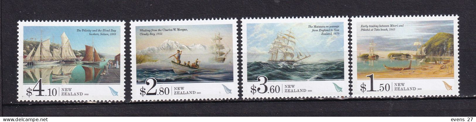 NEW ZEALAND-2022--FAMOUS SHIPS-MNH. - Unused Stamps