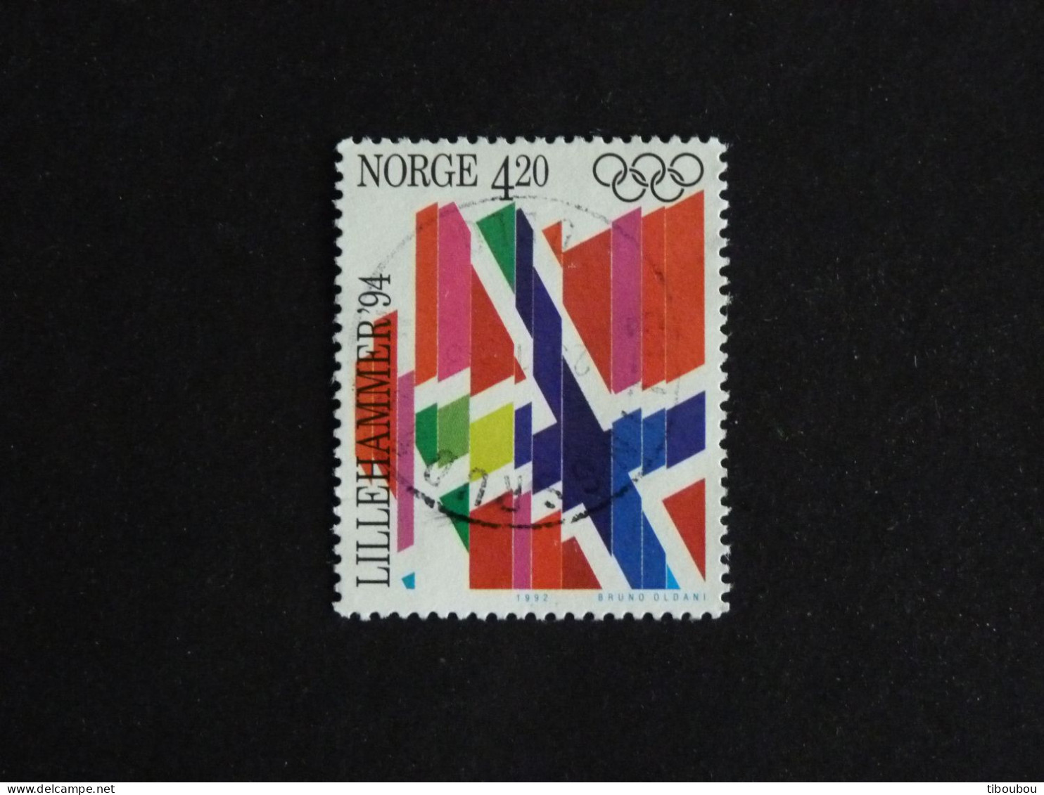 NORVEGE NORWAY NORGE NOREG YT 1063 OBLITERE - JEUX OLYMPIQUES HIVER LILLEHAMMER - Used Stamps