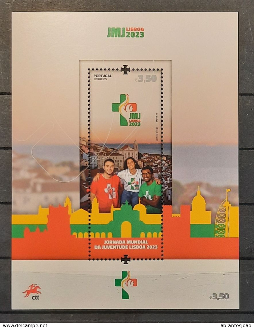 2022 - Portugal - MNH - Youth World Journey In Lisbon - 1st Group - 2 Stamps + Block Of 1 Stamp - Unused Stamps