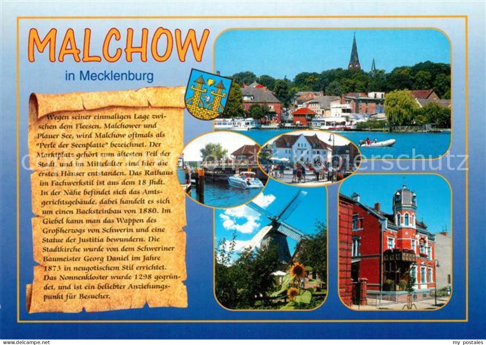 73217224 Malchow Ansicht Vom See Aus Windmuehle Chronik Malchow - Altri & Non Classificati