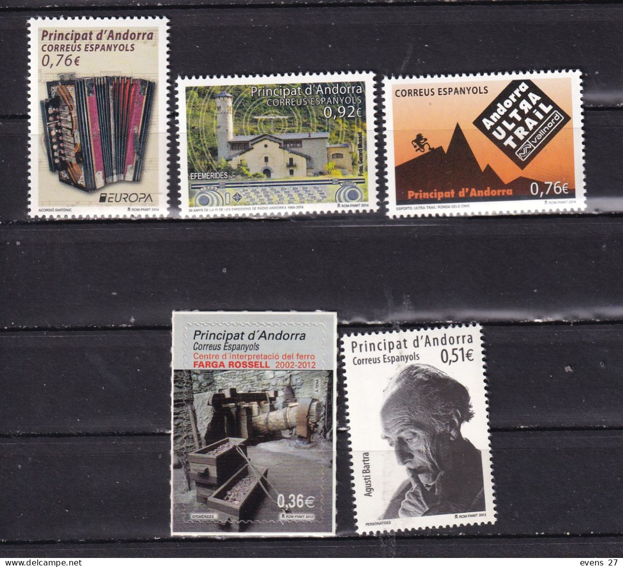ANDORRA -2014-5 XDIFFERENT STAMPS-MNH. - Neufs