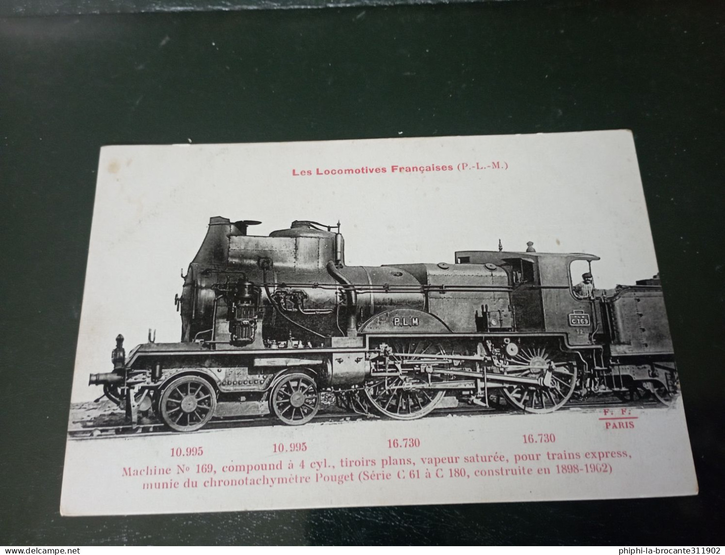 B1/278- MACHINE N°169 (P.L.M.) - Trains