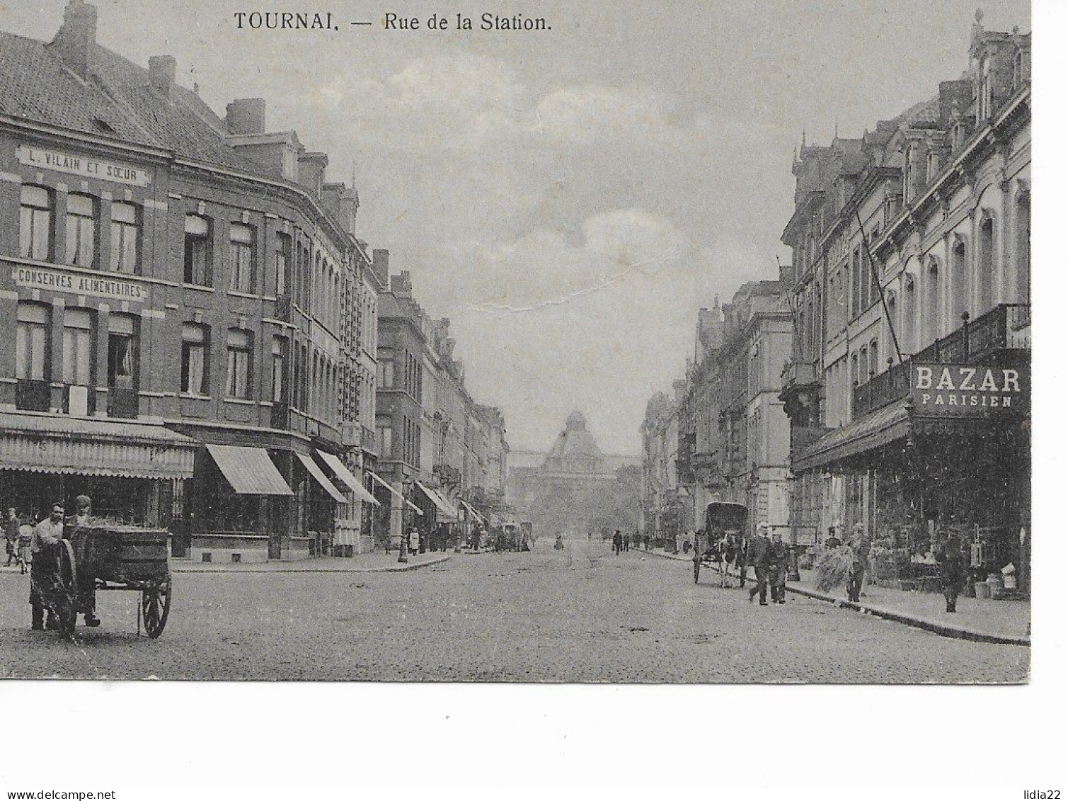 Tournai  Rue De La Station En 1915 - Doornik