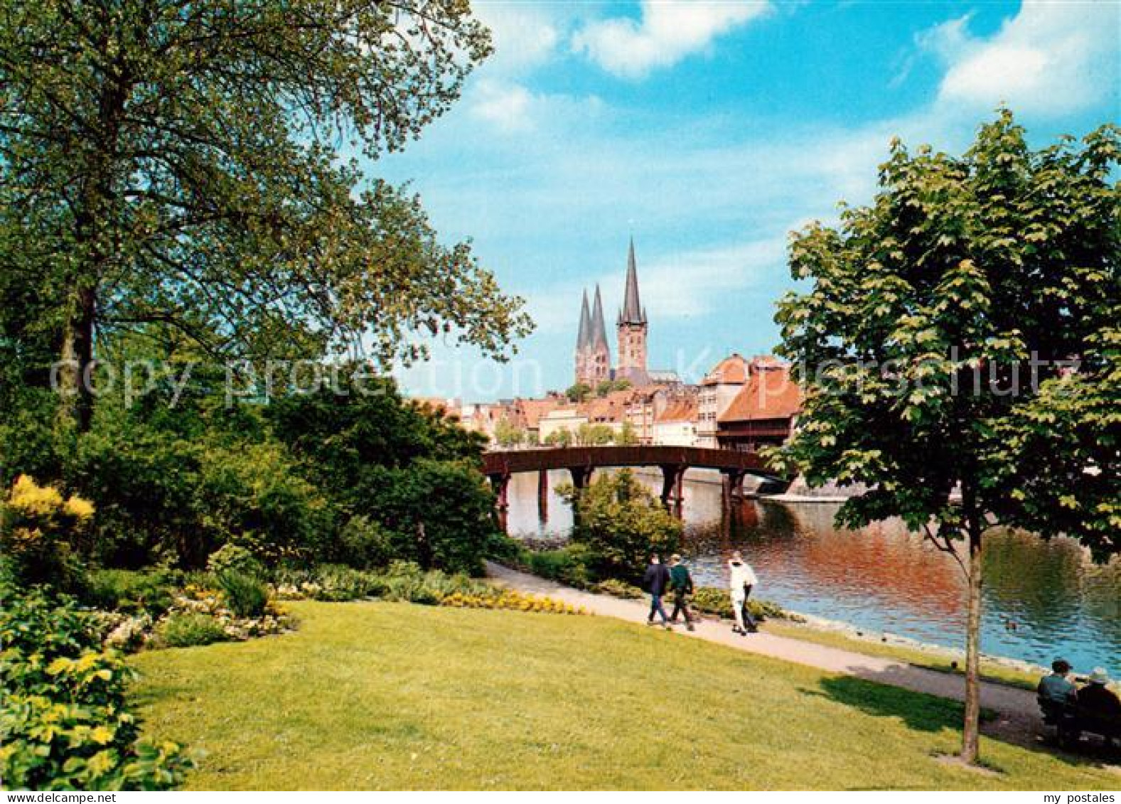 73217160 Luebeck Uferpromenade An Der Trave Bruecke Kirche Luebeck - Lübeck