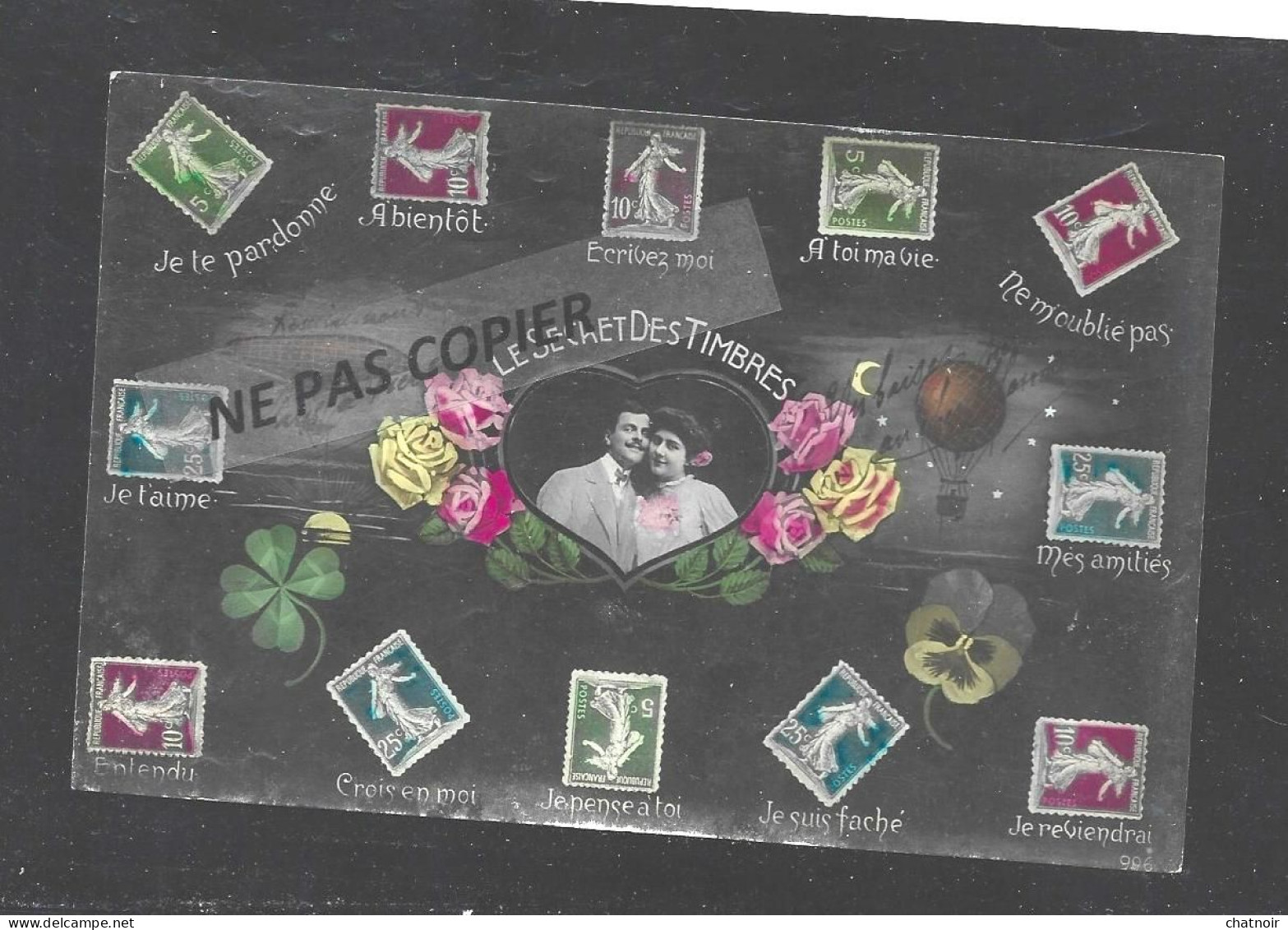 Le Secret Des Timbres  / Semeuses /écrite De Remiremont  1908 - Briefmarken (Abbildungen)