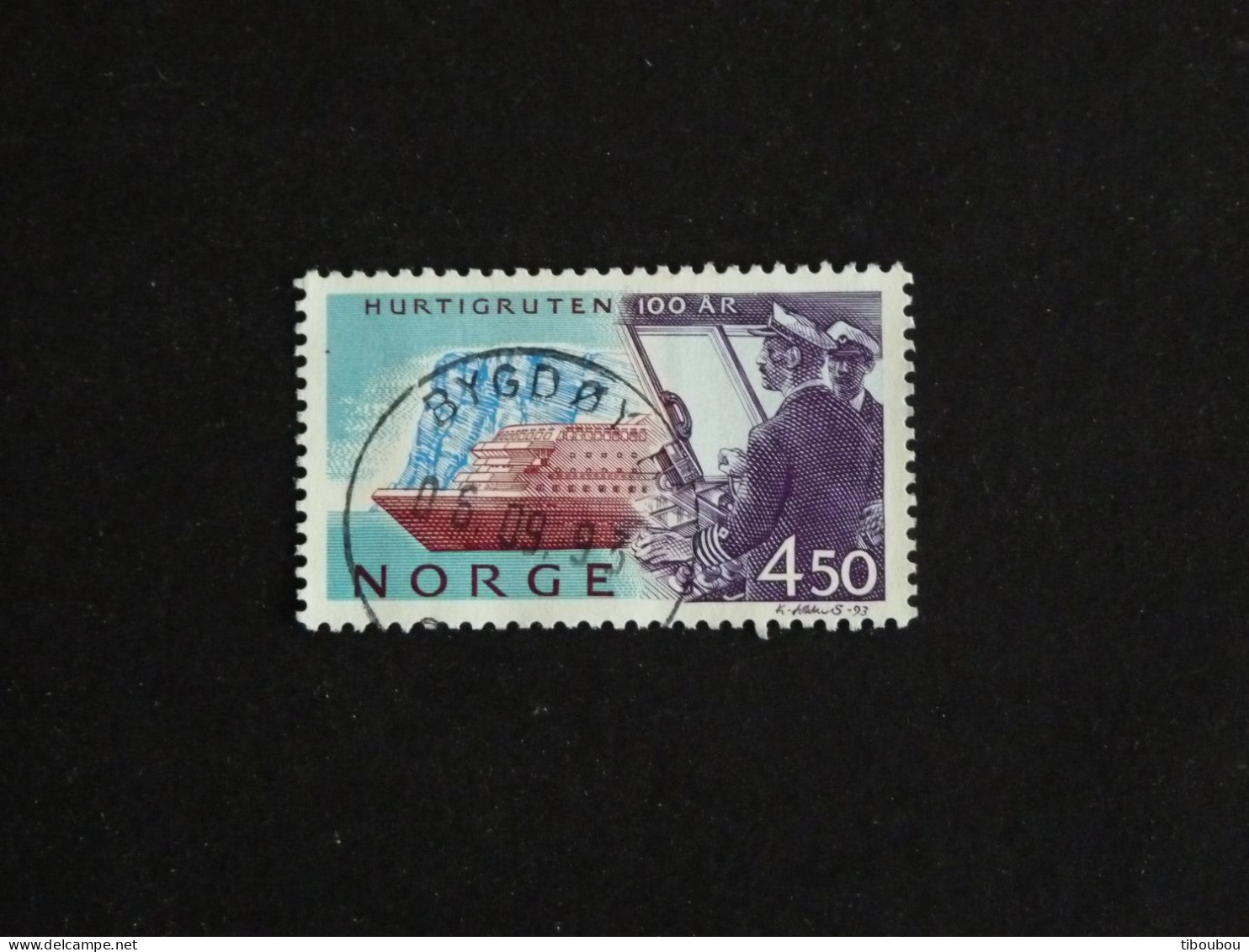 NORVEGE NORWAY NORGE NOREG YT 1085 OBLITERE - EXPRESS COTIER LIGNE TRANSPORTS MARITIMES - Gebraucht