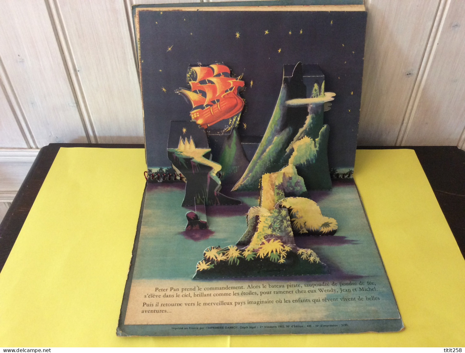 Pas Courant ! Enfantina . BD POP UP A Systémes / PETER PAN / WENDY /  / WALT DISNEY PRODUCTIONS 1955