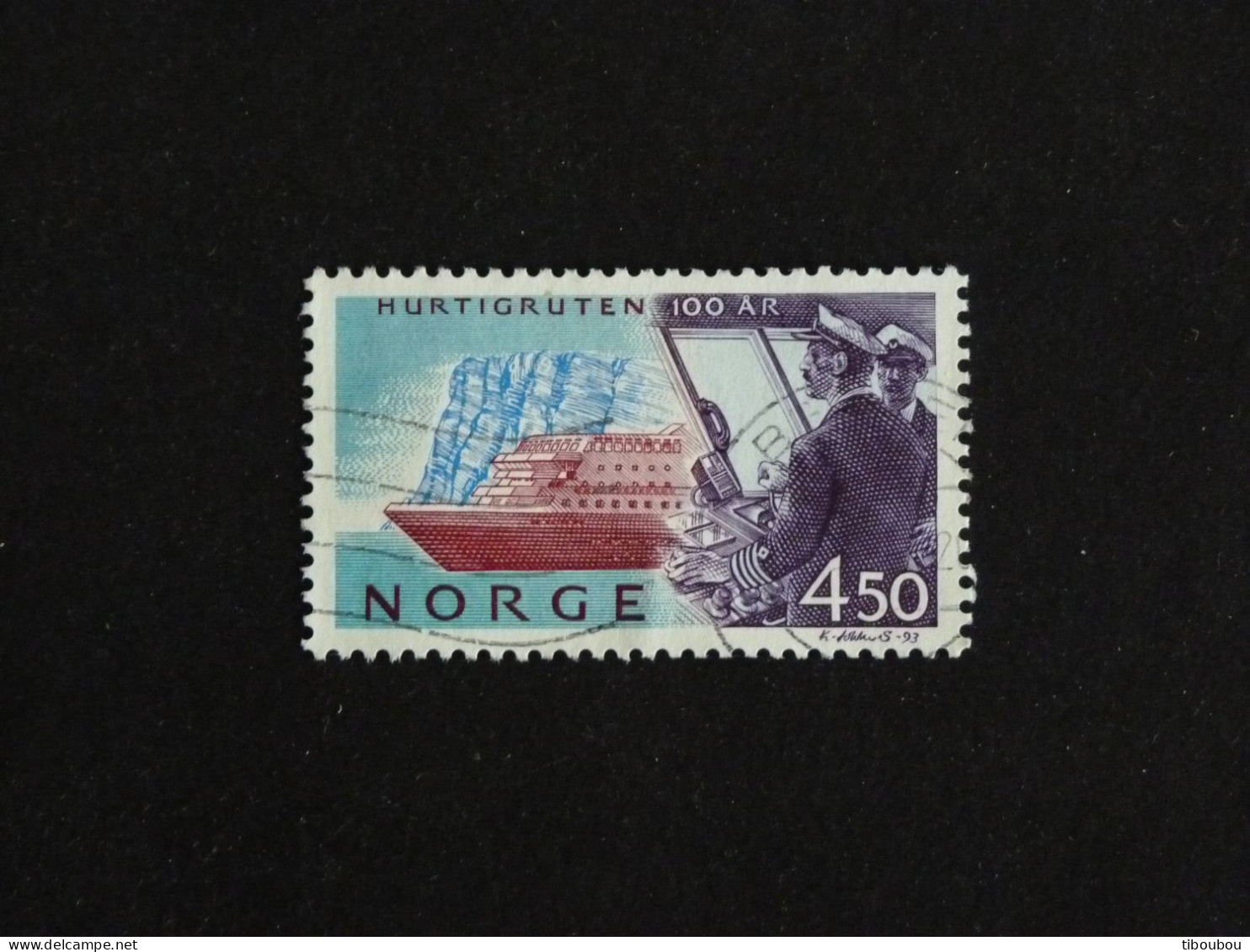 NORVEGE NORWAY NORGE NOREG YT 1085 OBLITERE - EXPRESS COTIER LIGNE TRANSPORTS MARITIMES - Oblitérés