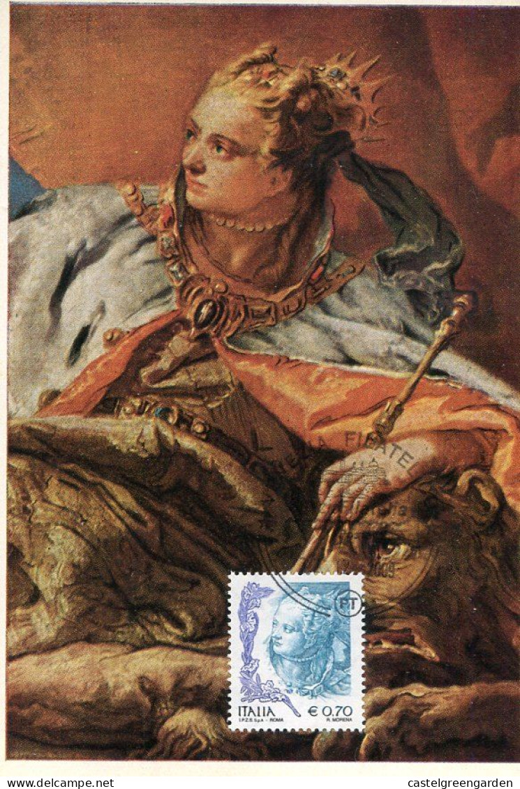 X0477 Italia, Maximum Card,2009, Painting Of  Gianbattista Tiepolo Showing Neptune And Venice - Cartas Máxima