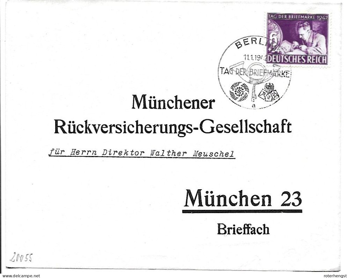 Reich Tag Der Briefmarke 1942 FDC 20 Euros - Lettres & Documents