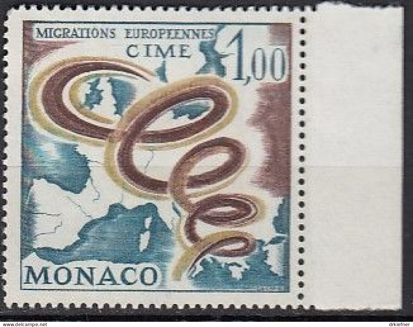 MONACO  868, Postfrisch **, Komitee Für Europäische Auswanderung CIME, 1967 - Neufs