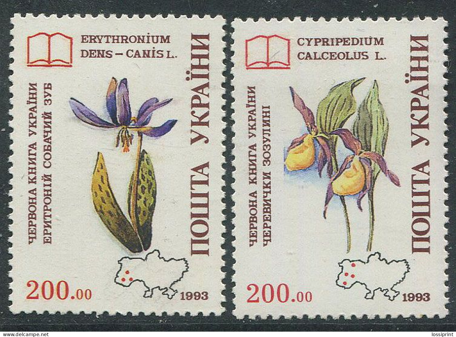 Ukraine:Ukraina:Unused Stamps Flowers, 1993, MNH - Ukraine