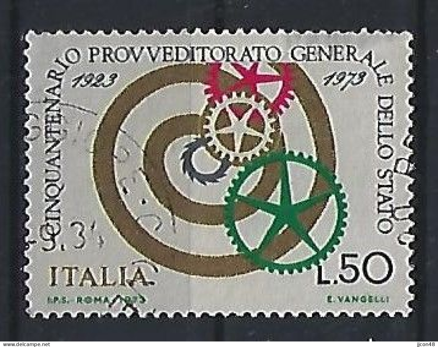 Italy 1973  50 Jahre Staatliche Guterversorgung  (o) Mi.1408 - 1971-80: Oblitérés