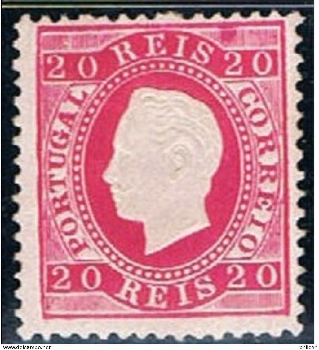 Portugal, 1884, # 66 Dent. 12 1/2, Papel Porcelana, MH - Unused Stamps