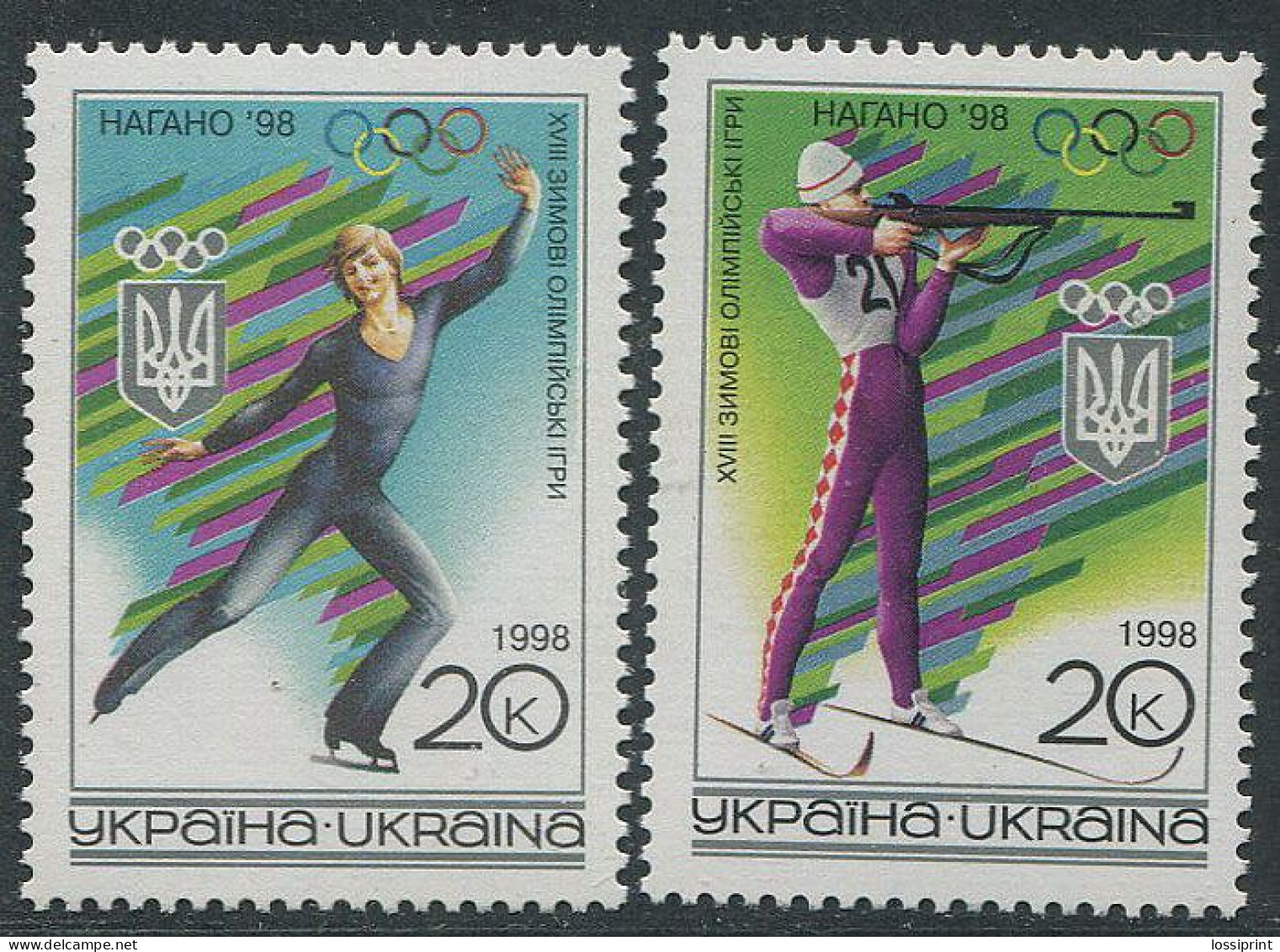 Ukraine:Ukraina:Unused Stamps Nagano XVIII Olympic Games 1998, MNH - Ucraina