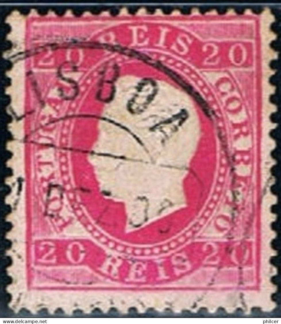 Portugal, 1884, # 66 Dent. 12 1/2, Papel Porcelana, Used - Gebraucht