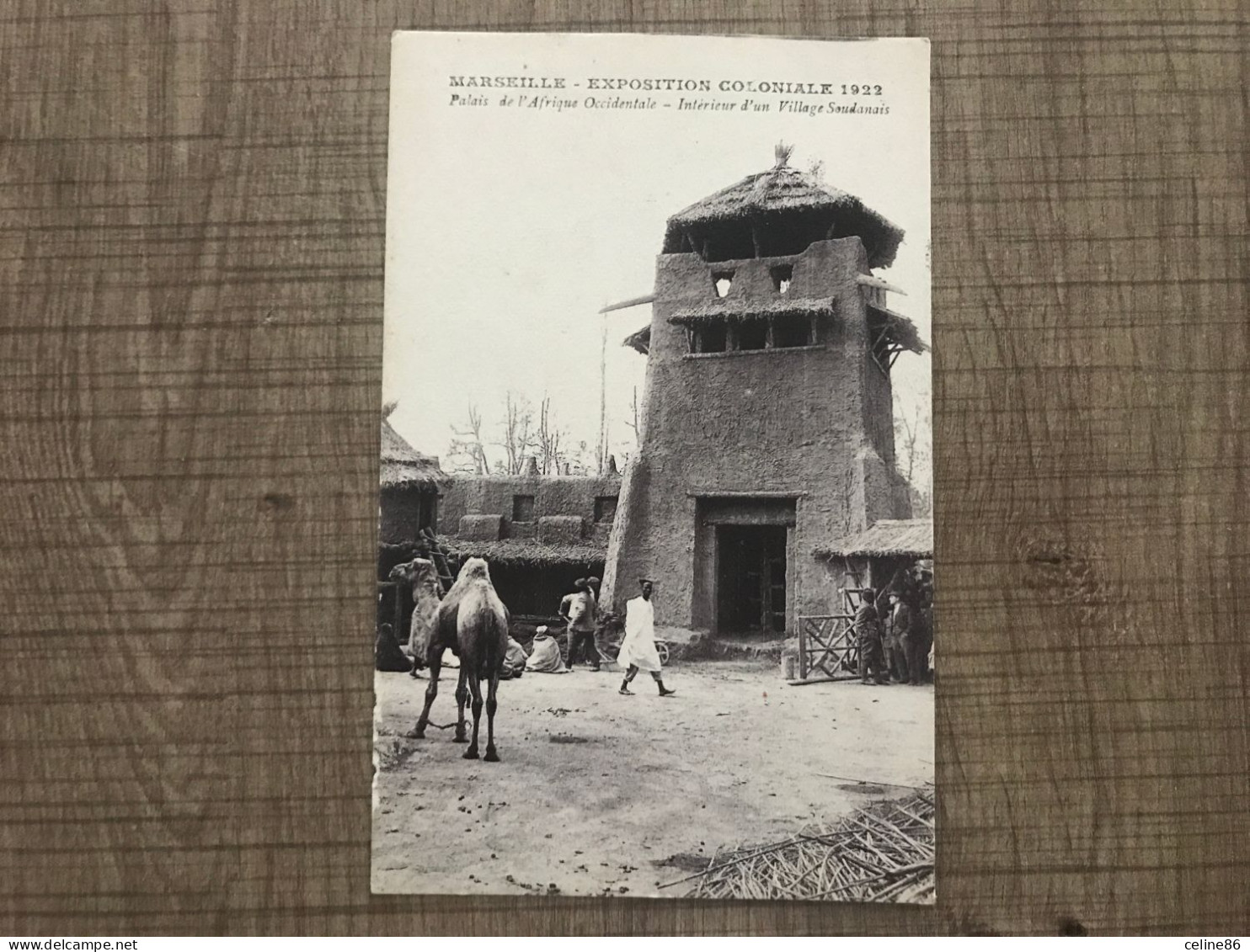 MARSEILLE EXPOSITION COLONIALE 1922 Palais De L'Afrique Occidentale Intérieur D'un Village Soudanais - Kolonialausstellungen 1906 - 1922