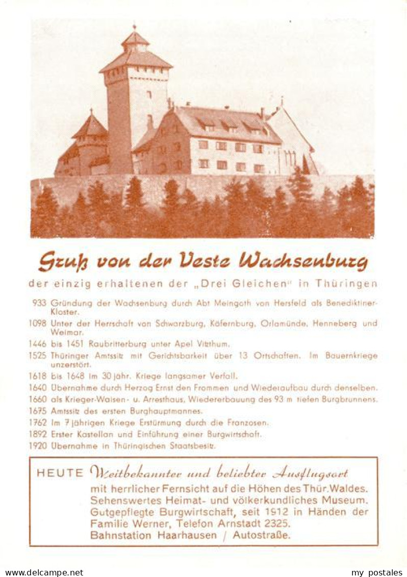 73216662 Wachsenburg Veste Chronik Wachsenburg - Otros & Sin Clasificación