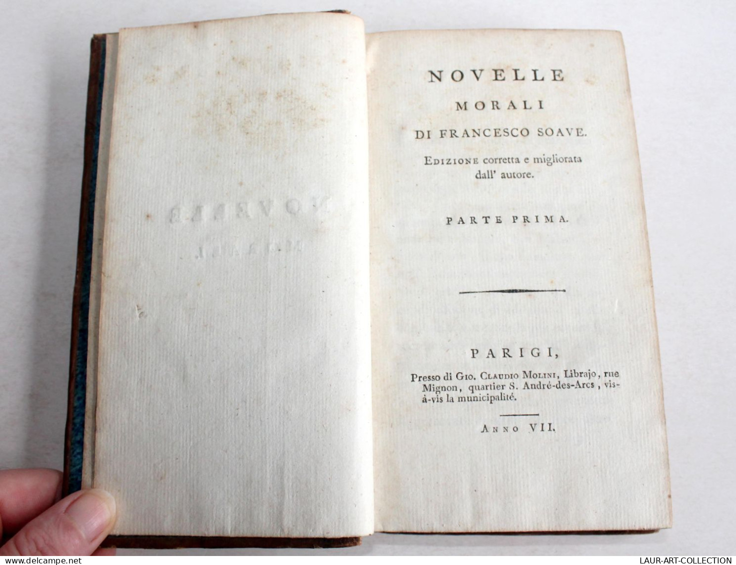 NOVELLE MORALI DI FRANCESCO SOAVE 1798 COMPLET PARTIE 1+2 /2, NOUVELLE ITALIENNE / ANCIEN LIVRE XVIIIe SIECLE (2204.52) - Oude Boeken