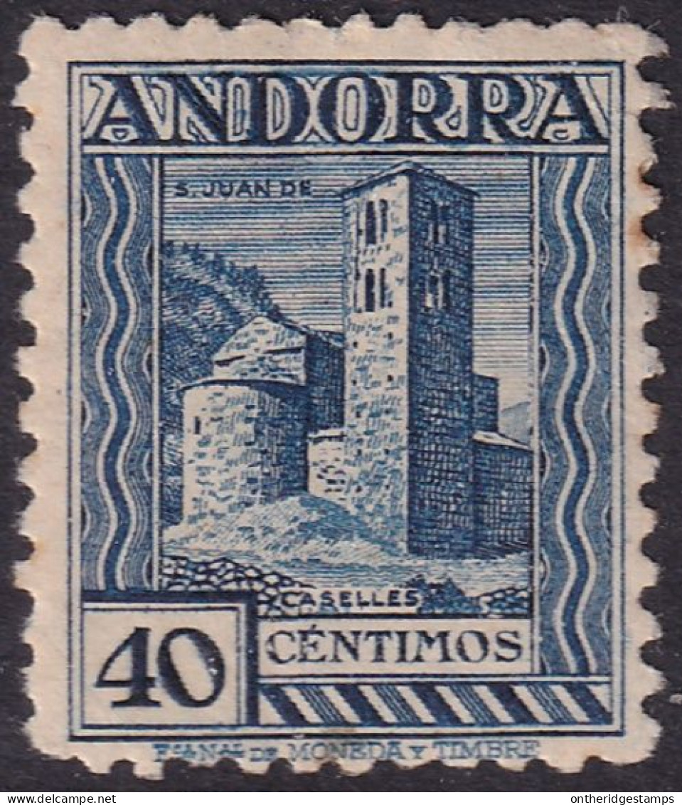 Andorra Spanish 1931 Sc 20a Ed 22dN MH* Specimen (muestra) Perf 11.5 - Unused Stamps