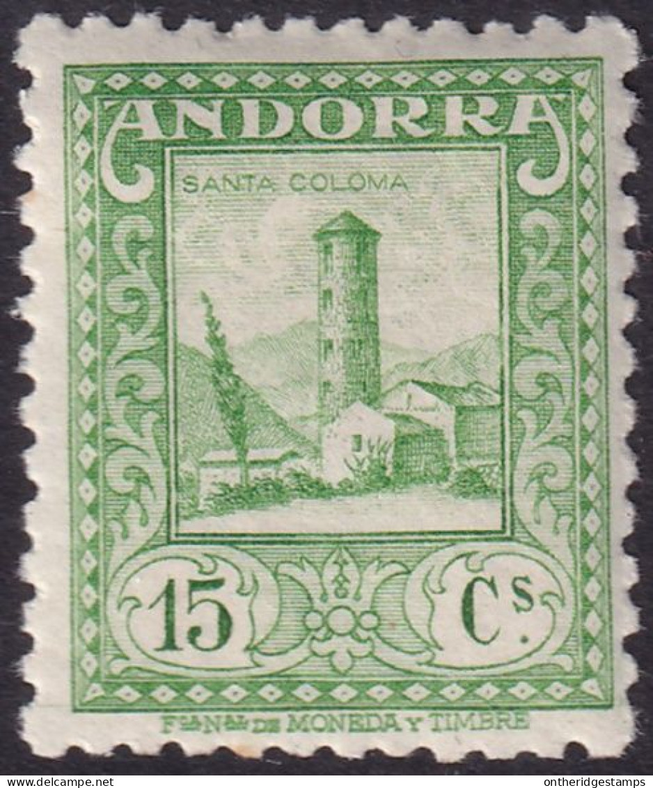 Andorra Spanish 1935 Sc 28a Ed 33 MH* - Unused Stamps