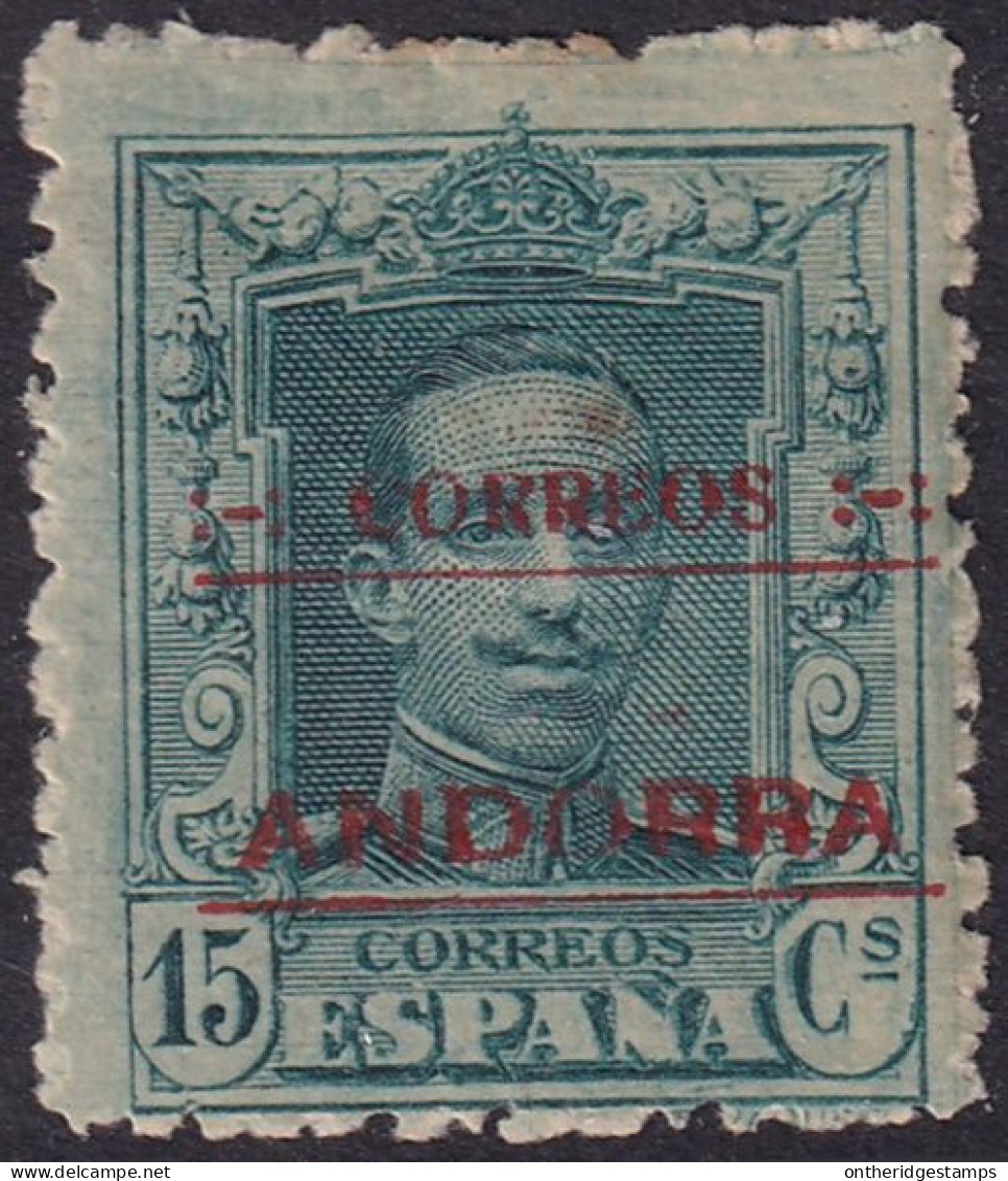 Andorra Spanish 1928 Sc 4a Ed 4a MH* Heavy Hinge - Unused Stamps