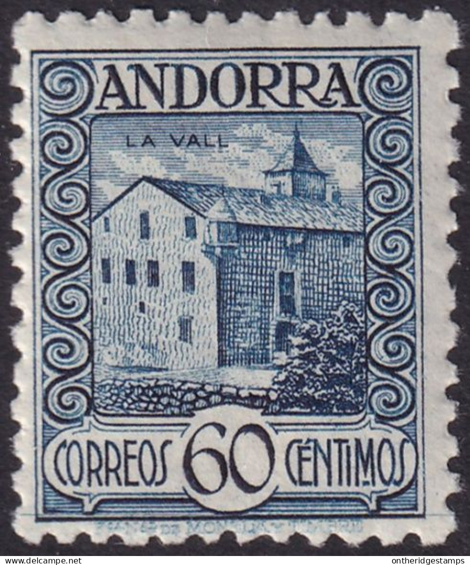 Andorra Spanish 1937 Sc 34 Ed 40 MNH** - Unused Stamps