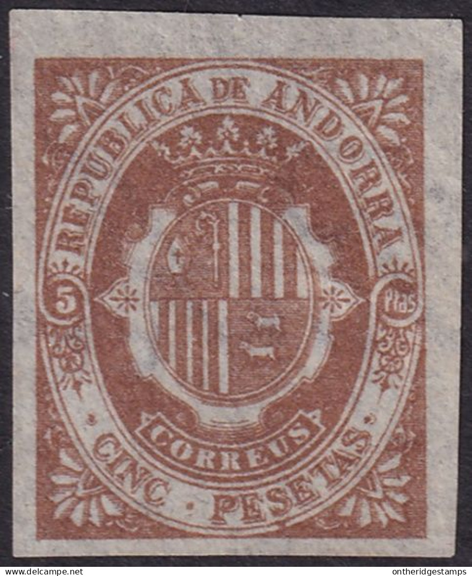 Andorra Spanish 1896 Ed NE11s  Unissued Imperf MNG(*) - Nuevos